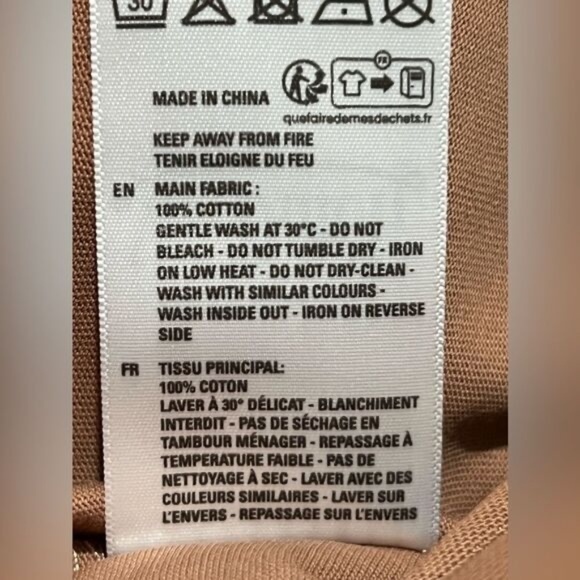 Von Dutch Vertical Logo shirt top Oversized Relaxed Fit Heavyweight Tee brown M - Picture 5 of 8